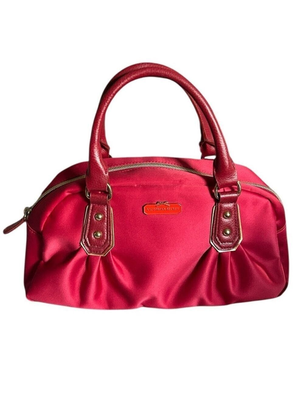Victoria’s Secret Red Satiny Satchel Tote Bag